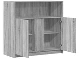 Sideboard with LED Grey Sonoma 77x34x100 cm Engineered Wood 852150