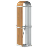 Log Holder Wood Look 40x45x170 cm Galvanised Steel 364578
