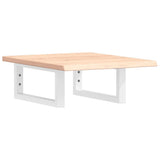 Basin Shelf Wall Mounted Steel and Solid Wood Oak 3302532