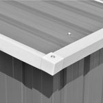 Garden Shed 257x489x181 cm Metal Grey 143349