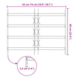 Security Grille for Windows with 4 Crossbars 3 pcs 43-74 cm 42031306