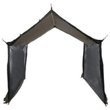Camping Tarp with Mesh Walls Brown Grey 340 x 260 x 220 cm 42029007