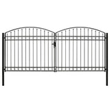Fence Gate ASSEN Double Door with Arched Top Steel 400x200 cm 143096