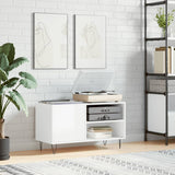 ZNTS Record Cabinet High Gloss White 85x38x48 cm Engineered Wood 831702