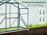 6 x 2.5ft Polycarbonate Greenhouse Walk-In Green House with Rain Gutter, Sliding Door, Window, T3398P323960