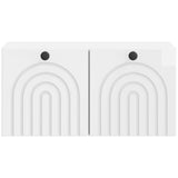 Wall-Mounted TV Cabinet High Gloss White 59.5 x 31 x 30 cm 898199