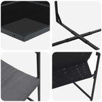 Garden Dining Set 13 pcs Black Steel 3335862