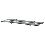 Floating Shelves 2 pcs Glass 80x20 cm 8 mm 3051531