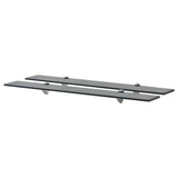 Floating Shelves 2 pcs Glass 80x20 cm 8 mm 3051531