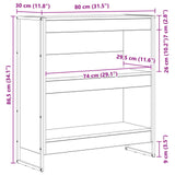 Book Cabinet Artisian Oak 80 x 30 x 86.5 cm Engineered Wood 886413