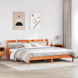 Bed Frame without Mattress Wax Brown 180x200 cm Super King Solid Wood Pine 3306881