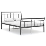 Bed Frame without Mattress Black Metal 120x200 cm 325036