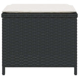 Garden Stools with Cushions 4 pcs Black 41x41x36 cm Poly Rattan 365041