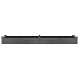 Garden Raised Bed with Liner Grey 240x60x25 cm Solid Wood Fir 364300