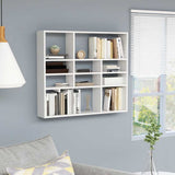 Wall Shelf White Engineered Wood Medium Wall Shelf Rectangular 802939