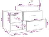 Bathroom Furniture Set 2 pcs Smoked Oak Engineered Wood 3403884