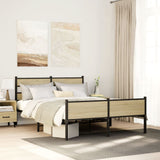 Metal Bed Frame without Mattress Sonoma Oak 160x200 cm 3308503