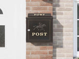 Wall Mounted Mailbox Bronze 29 x 13 x 41 cm Cast Aluminum 42023499