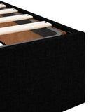 Ottoman Bed Frame No Mattress Black Super King Velvet 3311005