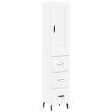 Highboard White 34,5x34x180 cm Engineered Wood 3200209