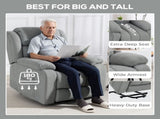 Eight-Point Massage Electric Lift Chair - Light Grey T3398P422787