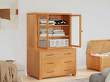 Storage Furniture Set with Drawer 2 pcs Brown Solid Oak Wood 3328634