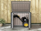 Garden Storage Box Black 101.5 x 82 x 100 cm Steel 42011280