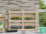 Flower Boxes for Euro Pallets 24 pcs Black 36 x 13.5 x 9.5 cm 42037211