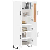Highboard White 69.5x34x180 cm Engineered Wood 3199577