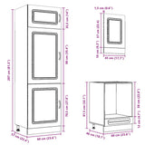 7 Piece Kitchen Cabinet Set Kalmar High Gloss White Engineered Wood 3314763