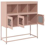 ZNTS Sideboard Pink 100.5x39x107 cm Cold-rolled Steel 853417