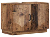 3 Piece Bathroom Cabinet Set HOORN Old Wood Engineered Wood 3417475