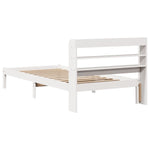 Bed Frame without Mattress White 90x200 cm Solid Wood Pine 3306536