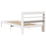 Bed Frame without Mattress White 90x200 cm Solid Wood Pine 3306536