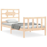 Bed Frame without Mattress Single Solid Wood Pine 3192521