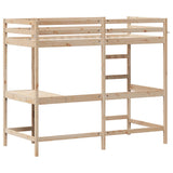 Loft Bed without Mattress 90x190 cm Single Solid Wood Pine 842858