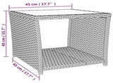 3 Piece Garden Lounge Set Black Poly Rattan&Steel 3157672