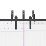 Sliding Door Hardware Kit 213,5 cm Steel Black 3295720