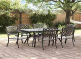 Garden Dining Set 7 pcs Black Aluminium 3334657