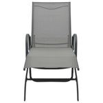 Sun Loungers 2 pcs with Table Textilene and Steel 47846