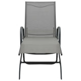 Sun Loungers 2 pcs with Table Textilene and Steel 47846