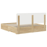 Bed Frame with Drawer Sonoma Oak 180 x 200 cm Engineered Wood 3412751