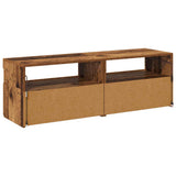 TV Cabinets with LED Lights 2 pcs Old Wood Engineered Wood 856310