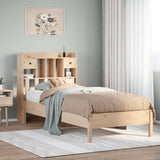 Bookcase Bed without Mattress 75x190 cm Small Single Solid Wood Pine 3322933