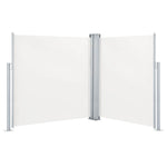 Patio Retractable Double Side Awning 170x600 cm Cream 48467