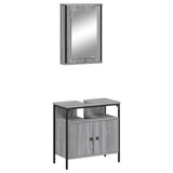 2 Piece Bathroom Furniture Set Grey Sonoma Engineered Wood 3214778