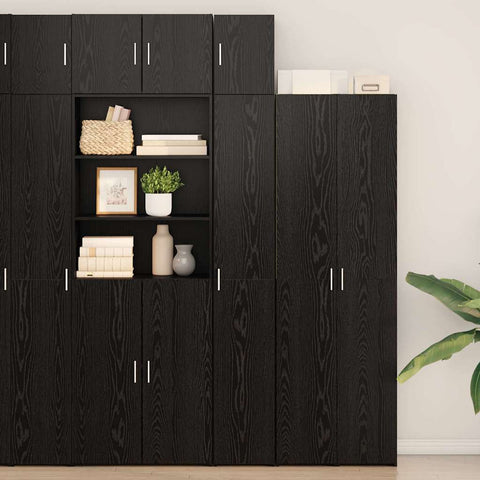 Slim Storage Cabinet Black oak 30 x 42.5 x 225 cm 3365629
