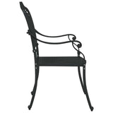 Garden Chair 2 pcs Black 55 x 56.5 x 91cm Aluminium 42002379