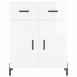 Sideboard High Gloss White 69.5x34x90 cm Engineered Wood 827990