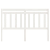 Bed Headboard White 146x4x100 cm Solid Wood Pine 814095